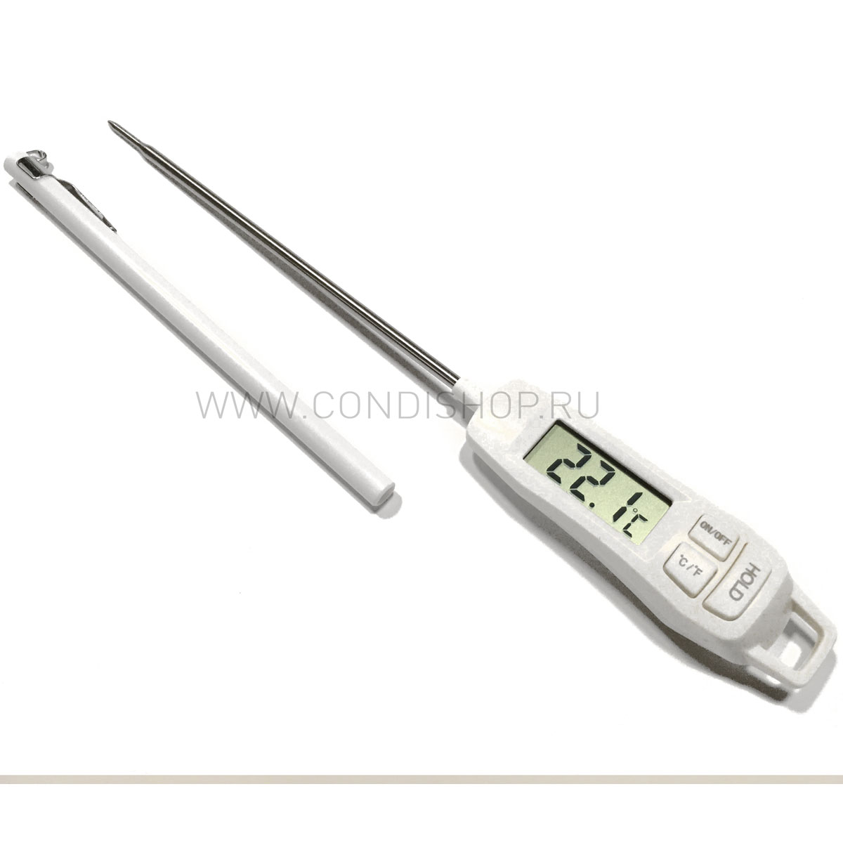термометр для жидкостей со щупом и колпачком